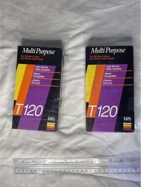 T-120 Blank VHS Video Tape 6 Hour Recordable Media New Sealed High Grade